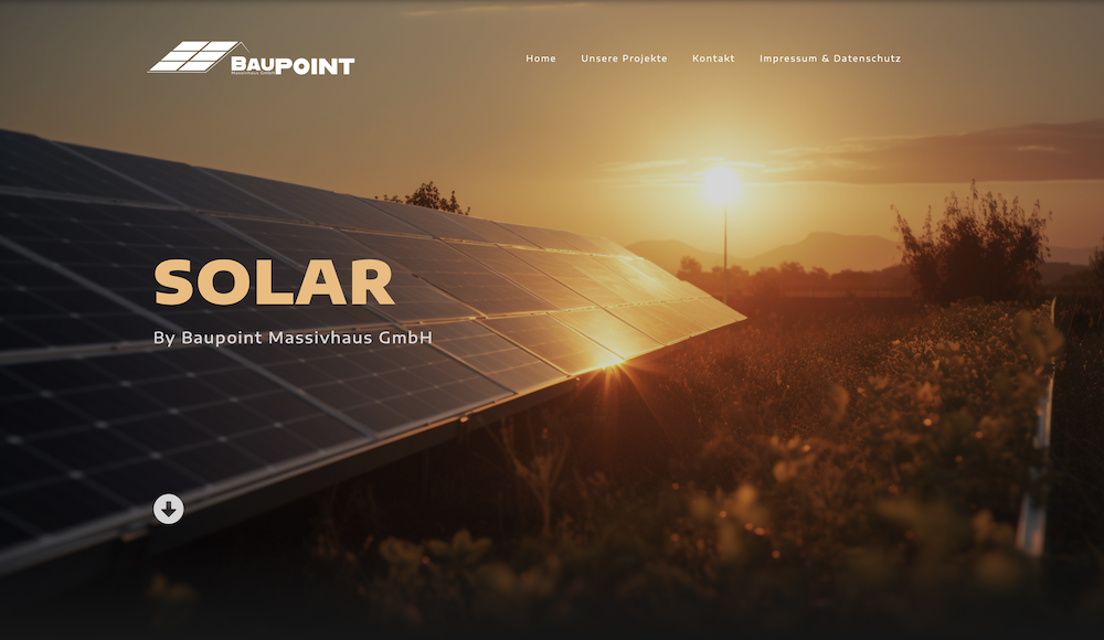 Preview Website Baupoint Solar