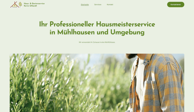 Preview Website Haus- und Gartenservice Uthardt