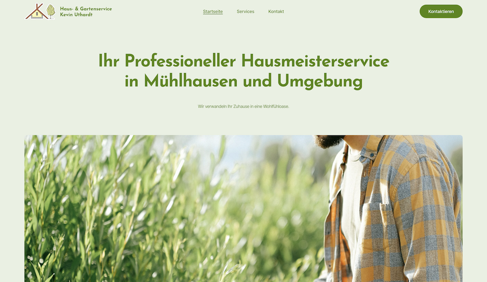 Preview Website Haus- und Gartenservice Uthardt